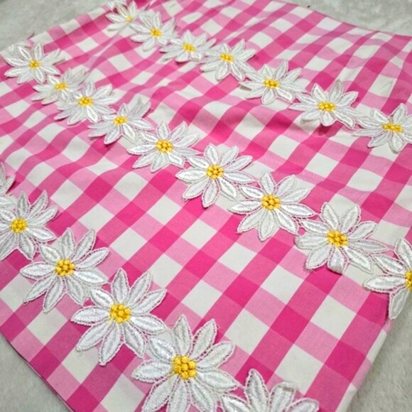 Lilly Pulitzer Daisy Skirt – Pink Gingham, Embroidered, Y2K Cottagecore – Sz 4 E - Picture 4 of 10